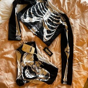 Skeleton Print Towers Bikini